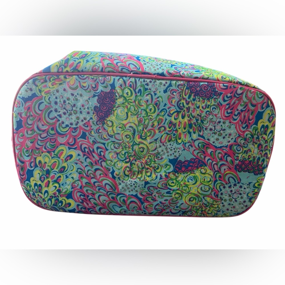 Lilly Pulitzer Insulated Cooler Bag Bright Multicolor Print Zip Top - Picture 5 of 12